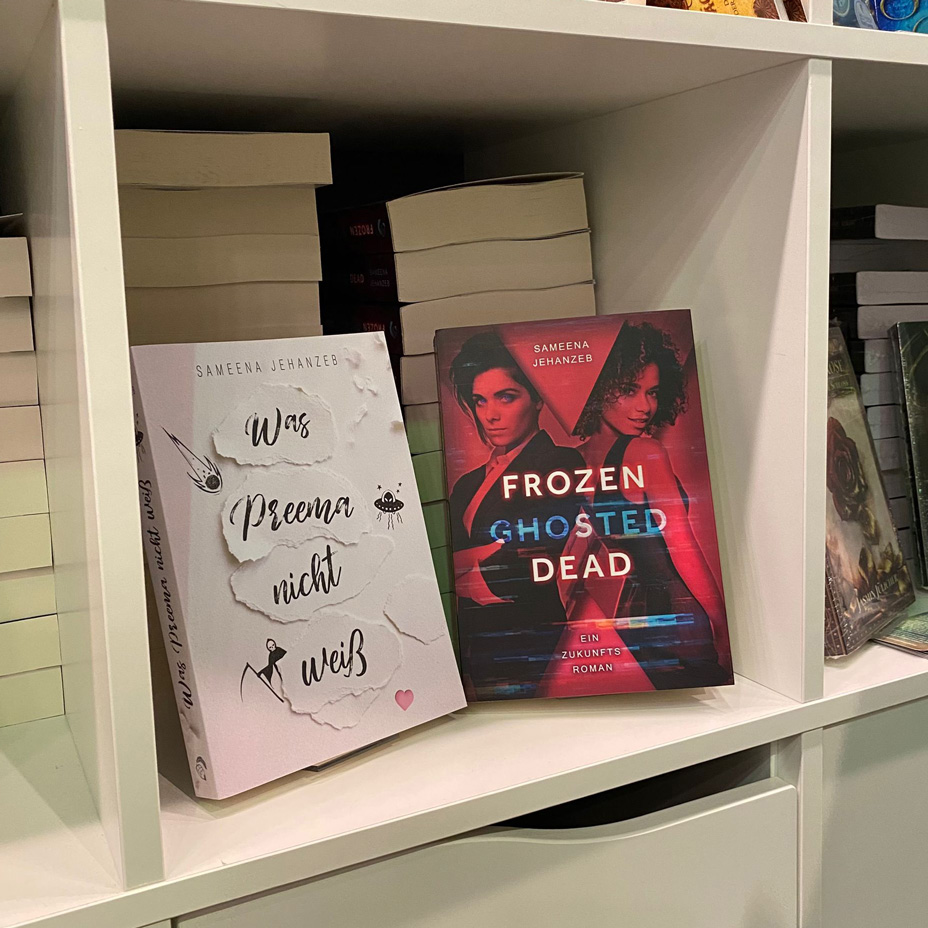 Frozen, Ghosted, Dead und Was Preema nicht weiß am Stand von Fakriro auf der Frankfurter Buchmesse 2022