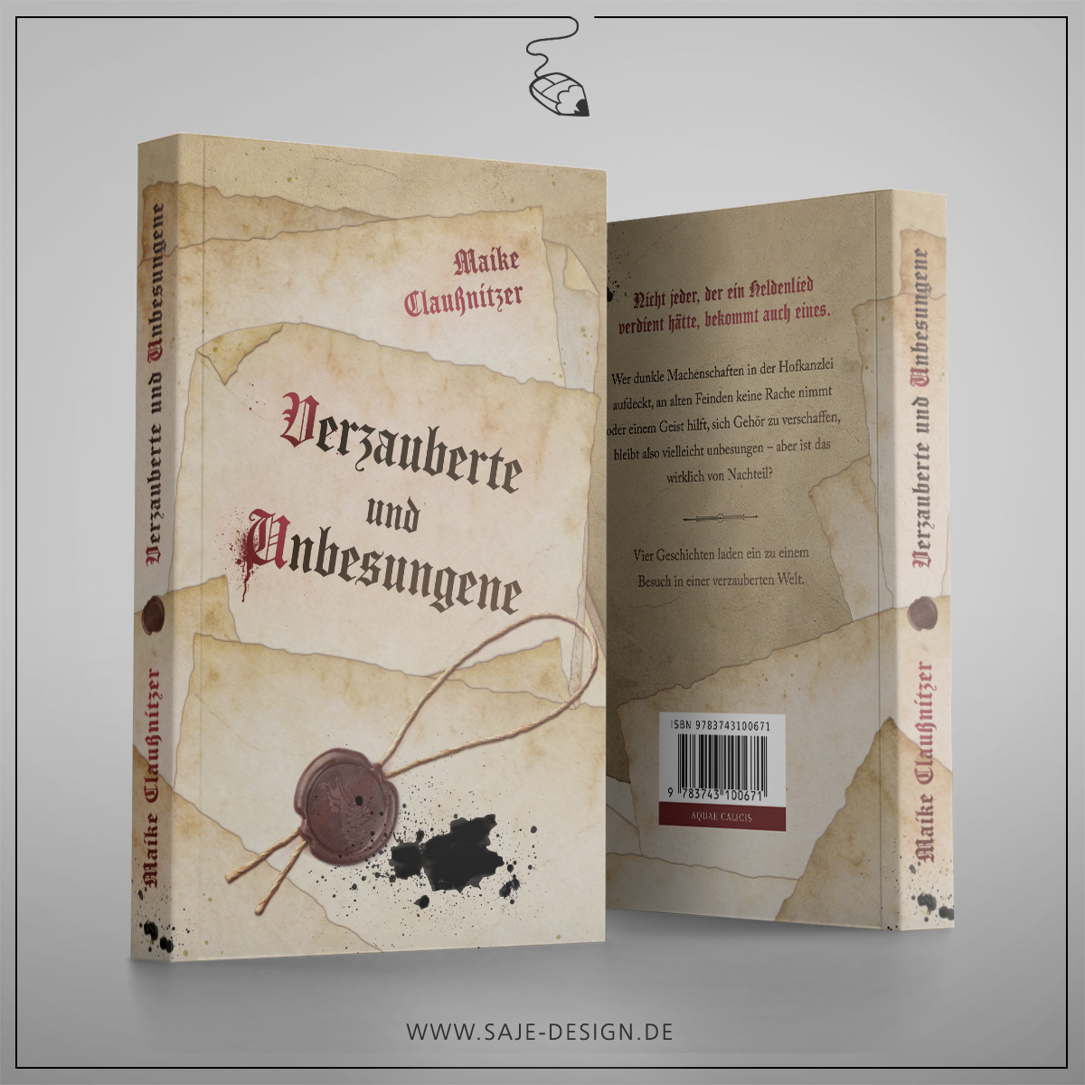 Buchumschlag für »Verzauberte und Unbesungene« von Maike Claußnitzer