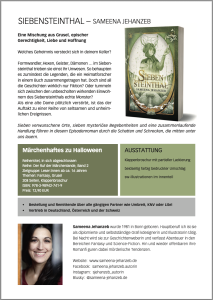 Ansicht: Waschzettel zum Episodenroman »Siebensteinthal«